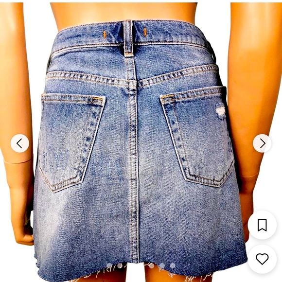Denim Mini Skirt  by We the Free (Free People) size: 27 wore 1 time - Picture 5 of 6